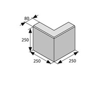 BEST LINEA Rohová 90 vnější Karamelová výška 250mm BEST LINEA Rohová 90 vnější Karamelová výška 250mm